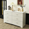 6-Drawer Freestanding Storage Cabinet with Metal Handles