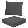 Deep Seat Chair Cushion Pads Set with Rope Belts for Indoor and Outdoor-Gray