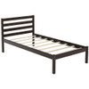 Twin Size Wood Platform Bed Frame with Headboard