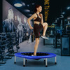 38 Inch Mini Folding Trampoline Portable Leisure Fitness Backboard-Blue