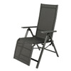 Aluminum Frame Outdoor Foldable Reclining Chair-Gray