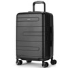 20 Inch Expandable Luggage Hardside Suitcase with Spinner Wheel and TSA Lock-Black