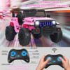 12V Kids Ride-on Jeep Car with 2.4G Remote Control-Pink