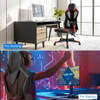 Gaming Chair with Adjustable Mesh Back-Red