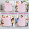 800W 2 Person Portable Steam Sauna Tent SPA with Hat Side Holes 3L Steamer-Pink