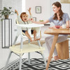 4 in 1 Baby Convertible Toddler Table Chair Set with PU Cushion-Beige