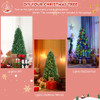 Artificial Hinged Christmas Tree with Remote-controlled Color-changing LED Lights-6'