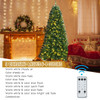 Artificial Hinged Christmas Tree with Remote-controlled Color-changing LED Lights-7'