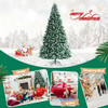 Artificial Snow Flocked Christmas Tree with Pine Cones