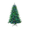 Pre-lit Artificial Hinged Christmas Tree with APP Controlled LED Lights-7 ft