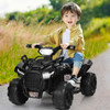 6V Kids ATV Quad Electric Ride On Car with LED Light and MP3-Black