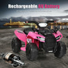 6V Kids ATV Quad Electric Ride On Car with LED Light and MP3-Pink