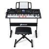 61-Key Electronic Keyboard Piano Set with Full Size Lighted Keys