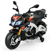 Aprilia Licensed Electric Toddler Ride-On Motorbike with Training Wheels and LED Lights-Black