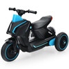 6V 3 Wheel Toddler Ride-On Electric Motorcycle with Music Horn-Black