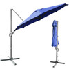 11ft Patio Offset Umbrella with 360° Rotation and Tilt System-Navy