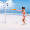 Outdoor Frisbee Toss Target Metal Flying Disc Stand with Storage Bag