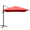 10 x 13 Feet Rectangular Cantilever Umbrella with 360° Rotation Function-Orange