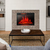 28 Inch Electric Freestanding and Recessed Fireplace with Remote