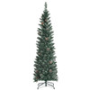 Snowy Artificial Pencil Christmas Tree with Pine Cones-5 ft