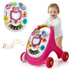 Sit-to-Stand Toddler Learning Walker with Lights and Sounds-Pink