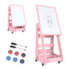 Multifunctional Kids' Standing Art Easel with Dry-Erase Board -Pink