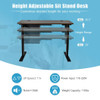 48-inch Electric Height Adjustable Standing Desk with Control Panel-Walnut