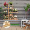 5-tier 10 Potted Bamboo Plant Stand-Natural