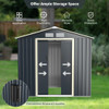 7 Feet X 4 Feet Metal Storage Shed with Sliding Double Lockable Doors-Gray