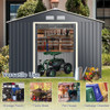 9 x 6 Feet Metal Storage Shed for Garden and Tools-Gray