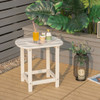 18 Feet Rear Resistant Side Table for Garden Yard and Patio -White