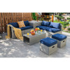 8 Pieces Patio Rattan Furniture Set with Storage Waterproof Cover and Cushion-Navy
