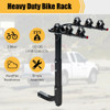 3-Bike Hitch Mount Rack with 2 Inch Hitch Receiver-Black