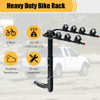4-Bike Hitch Mount Rack with 2 Inch Hitch Receiver-Black