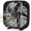 20 Inch Box Portable Floor Fan with 3 Speed Settings and Knob Control-Black