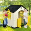 Kid's Playhouse Pretend Toy House For Boys and Girls 7 Pieces Toy Set-Yellow