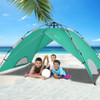 2-in-1 4 Person Instant Pop-up Waterproof Camping Tent-Green