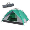 2-in-1 4 Person Instant Pop-up Waterproof Camping Tent-Green