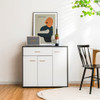 Modern Buffet Sideboard Table with Non-Toppling Device and Adjustable Shelf