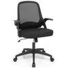 Adjustable Mesh Office Chair Rolling Computer Desk Chair with Flip-up Armrest-Black