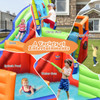 6-in-1 Pirate Ship Waterslide Kid Inflatable Castle with Water Guns and 735W Blower