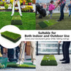 25 x 16 Inch Tri-Turf 3-in-1 Golf Hitting Mat Realistic Synthetic Turf with Tee Holder