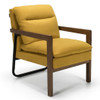 Single Sofa Chair with Extra-Thick Padded Backrest and Seat Cushion-Yellow