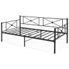 Metal Daybed Frame Twin Size with Slats-Black