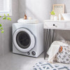 Compact Electric Tumble Laundry Dryer with Stainless Steel Tub-White