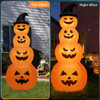 8 Feet Inflatable Halloween Pumpkins Stack with Built-in LED Lights