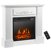 1400W TV Stand Electric Fireplace Mantel with Remote Control-White