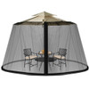 8-12 Feet Patio Umbrella Table Mesh Screen Cover Mosquito Netting-Black