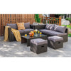 8 Pieces Patio Space-Saving Rattan Furniture Set with Storage Box and Waterproof Cover-Gray