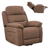 Power Lift Recliner Sofa with Side Pocket and Remote Control-Brown